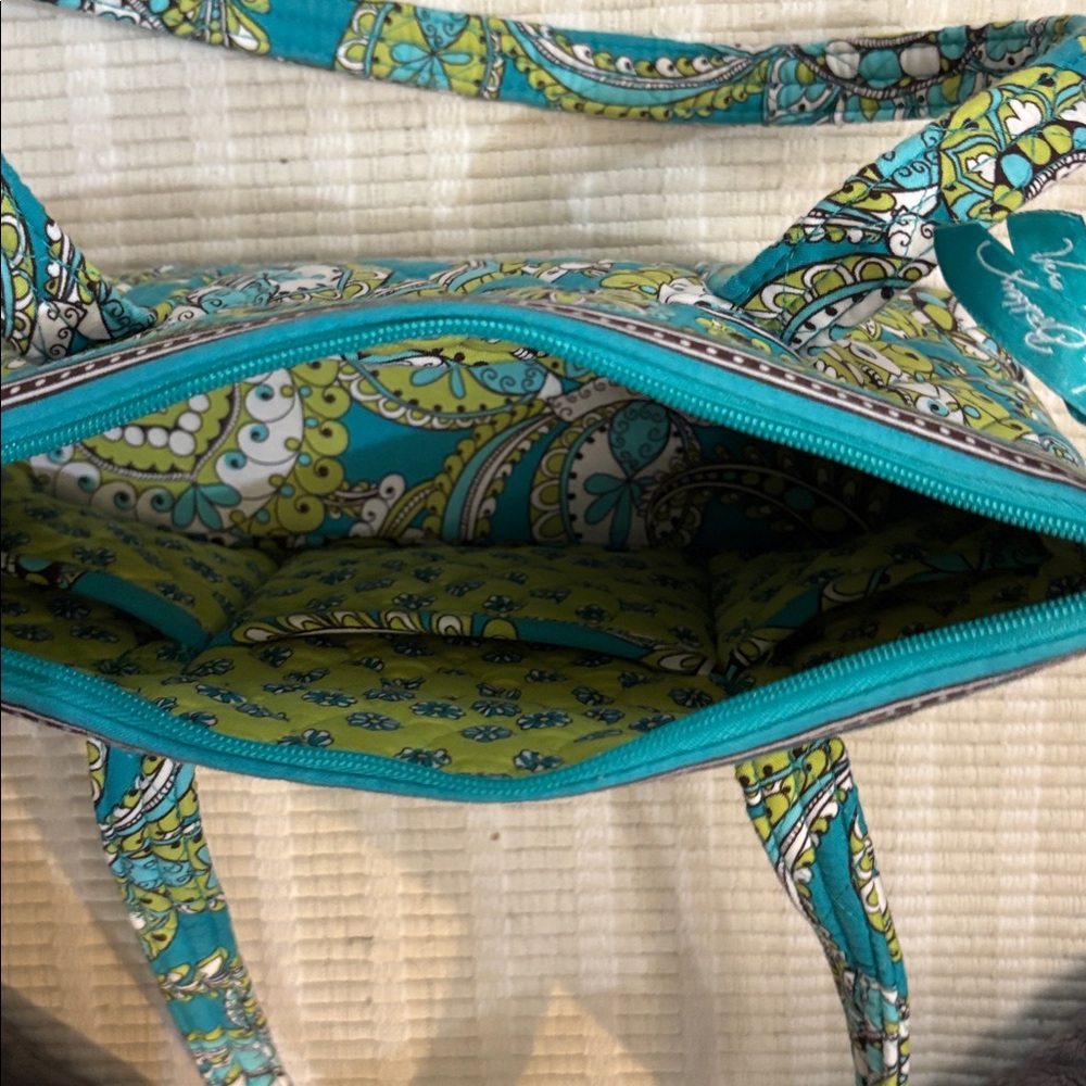 Vera Bradley Teal and Green Paisley Bag - Picture 2 of 2